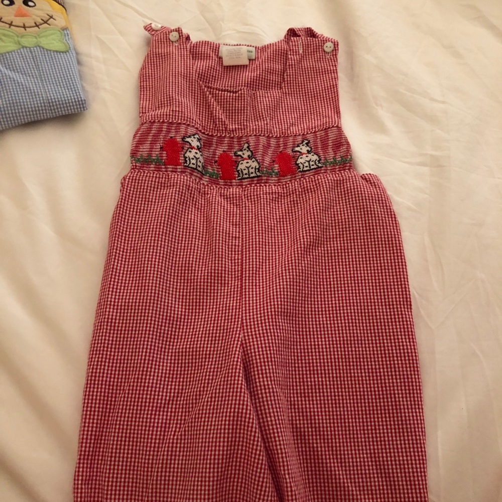 Adorable smocked Dalmatian longall